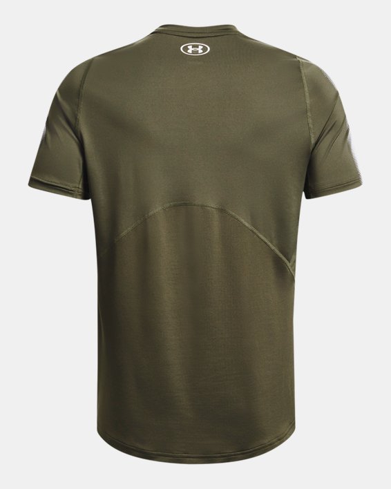 Men's HeatGear® Fitted Short Sleeve, Green, pdpMainDesktop image number 5